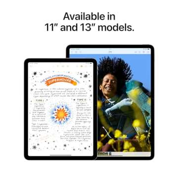 Apple iPad Air 13-inch (M2): Built for Apple Intelligence, Liquid Retina Display, 256GB, 12MP Front/Back Camera, Wi-Fi 6E, Touch ID, All-Day Battery Life — Space Gray