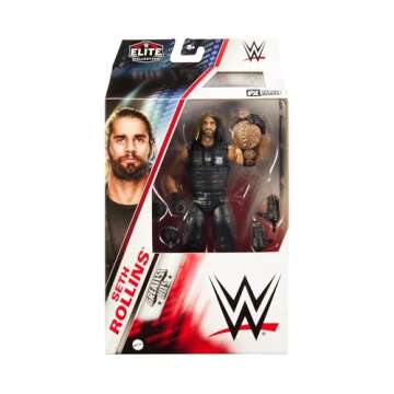 Mattel WWE Elite Action Figure & Accessories, 6-inch Collectible Seth Rollins with 25 Articulation Points, Life-Like Look & Swappable Hands