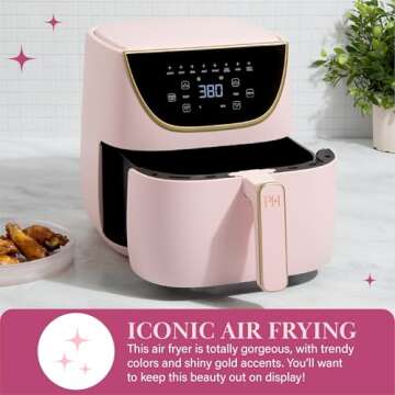 Paris Hilton Air Fryer - 6QT Touchscreen, 8-in-1