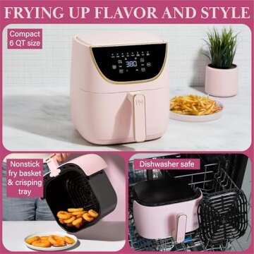 Paris Hilton Air Fryer - 6QT Touchscreen, 8-in-1