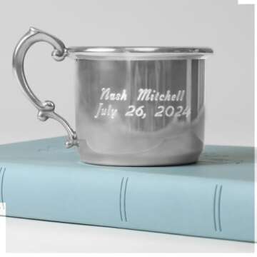 Let's Make Memories Personalized Keepsake Pewter Baby Cup - Newborn Gift - Heirloom - New Parents