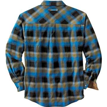 Legendary Whitetails Men's Buck Camp Plaid Flannel Shirt - Cobalt XL