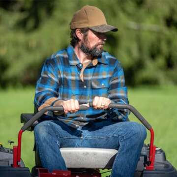 Buck Camp Flannel Shirt for Men in Cobalt XL