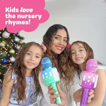 Move2Play, Kids Karaoke Microphone | Includes Bluetooth & Pre-Loaded Songs | Girls Toy for 2, 3, 4, 5+ Girls & Boys