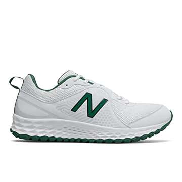 New Balance Men's Fresh Foam 3000 V5 Turf-Trainer Baseball Shoe, White | Green, 13