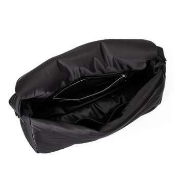 Nia Duffle Bag - Black Nylon, Stylish & Durable Travel Companion