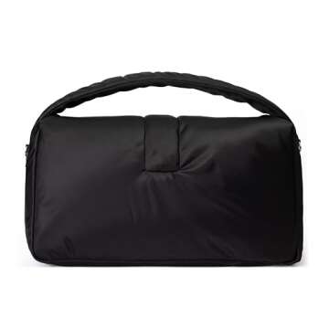 Nia Duffle Bag - Versatile Black Nylon Travel Bag