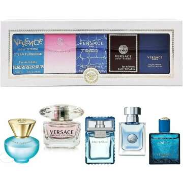 Versace Miniatures Collection by Versace for Unisex - 5 Pc Mini Gift Set