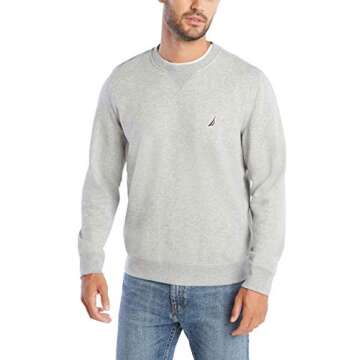 Nautica Basic Crew Neck Fleece Sweatshirt - Medium