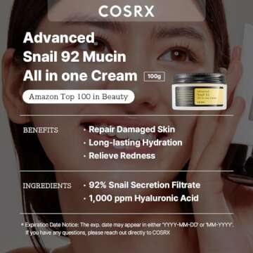 COSRX Snail Mucin Repair Cream for Sensitive Skin