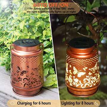 Butterfly Solar Lanterns for Decorative Outdoor Lighting