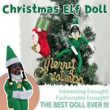 Handmade Christmas Elf Plush Doll for Holiday Decor