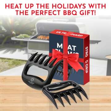 Culinary Couture Black Meat Shredder Claws - Bear Claws for Shredding Meat - Claws for Pulled Pork, Chicken Shredder Tool - Perfect for BBQ Gifts