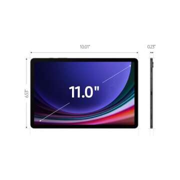 Samsung Galaxy Tab S9 11” 256GB WiFi 7 Android AI Tablet, Snapdragon 8 Gen 2 Processor, AMOLED Screen, Durable Design, S Pen Included, Long Battery Life, Auto Focus Camera, US Version, 2023, Graphite