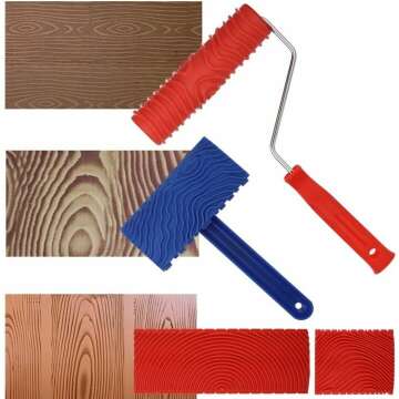 4 PCS Wood Graining Tools - DIY Painting Roller & Patterns Set