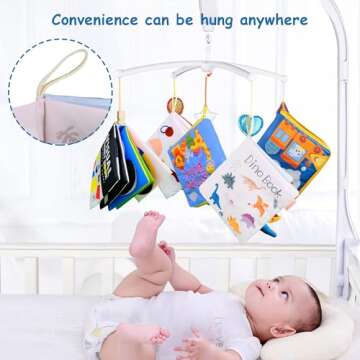 Richgv Baby Books Toys 6-12 Months, 2 Packs Interactive 3D Baby Cloth Books, Newborn Toys Gifts, Touch and Feel Crinkle Books, My First Fabric Quiet Book Fabric Baby Boy Gifts