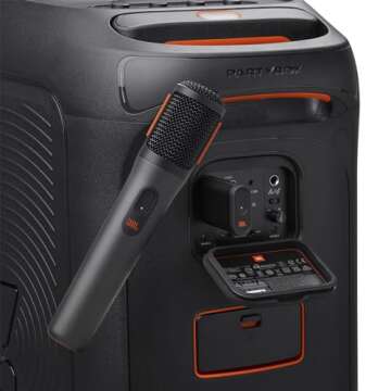 JBL PartyBox Wireless Mic - Dual Mics, 20hr Battery, 2.4GHz Connection