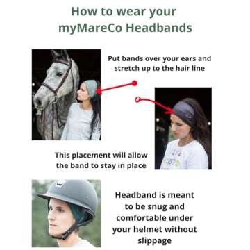 Equestrian Headbands for Women: 3 Pack for Riding & Sports