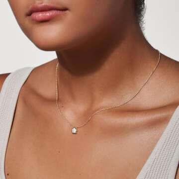 Ana Luisa Gold Pendant Necklace - Trendy 14K Gold Plated Necklace - Saya Pearl, Ellery Gold Heart, Laure Pearl Heart Styles - Hypoallergenic, Water-Resistant & Tarnish-Free Necklaces - Heart Necklace (Saya Pearl)