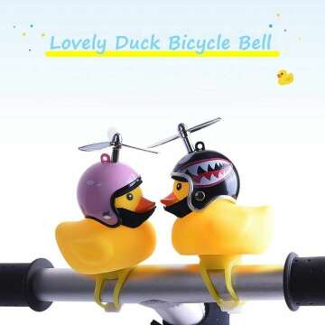 Cute Rubber Duck Bicycle Bell with LED Light