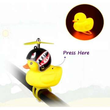 Cute Rubber Duck Bicycle Bell with LED Light