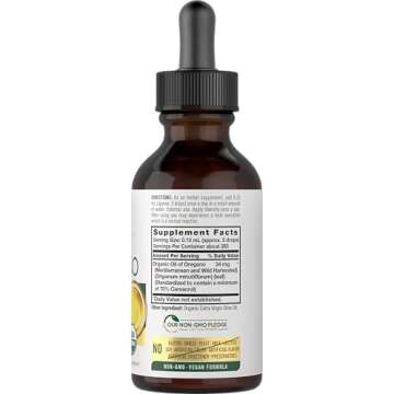 Carlyle Organic Oil of Oregano Liquid Drops | 2 fl oz | Vegan Herbal Supplement | Non-GMO, Gluten Free