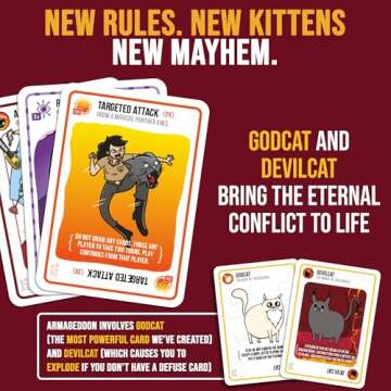 Exploding Kittens Good vs. Evil Family Card Game