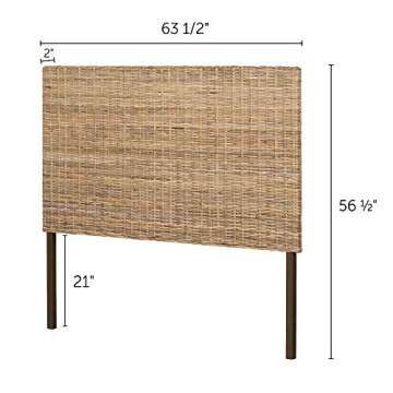 South Shore Lilak Headboard-Queen-Rattan