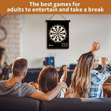 Gitus Magnetic Dart Board Indoor Outdoor Games for Kids with 12 Darts, Gifts for Teenage Boys