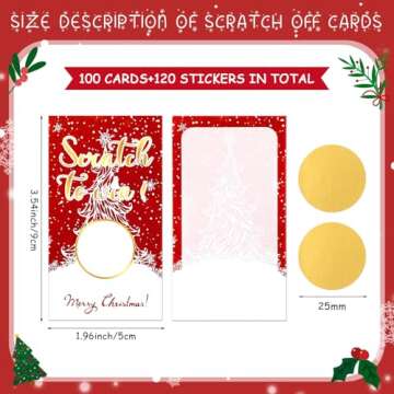 Outus 100 PCS Gift Certificates Scratch Cards - Perfect for Small Business