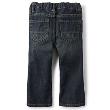 The Children's Place Baby Boys and Toddler Boys Basic Bootcut Jeans, Dry Indigo, 3T