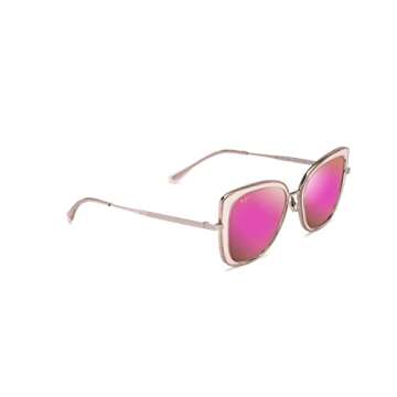 Maui Jim Women's Violet Lake Polarized Fashion Sunglasses, Trans Pink w/Rose Gold/MAUI Sunrise, Medium