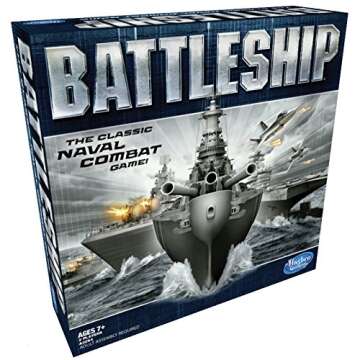 BATTLESHIP Hasbro Gaming: Battleship Classic Board Game Strategy Game Ages 7 and Up For 2 Players