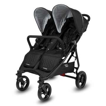 2024 Slim Twin Double Stroller with Large Canopy