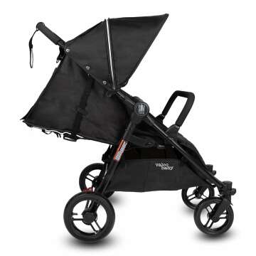 2024 Slim Twin Double Stroller with Large Canopy