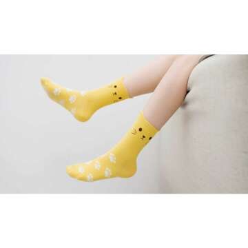 Jeasona Women's Cat Socks - Cute Animal Gifts