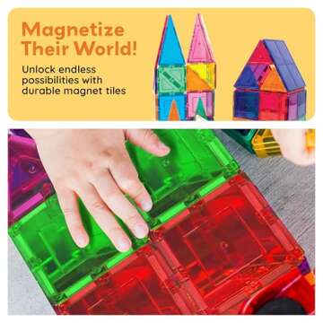 Magnetic Playboard Tiles Set - 100 Pieces