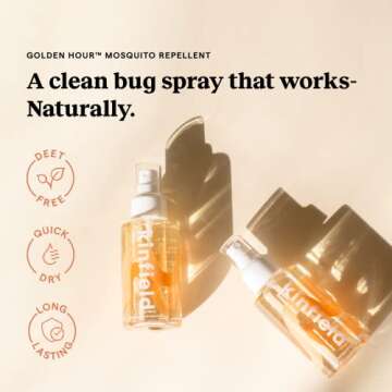 Kinfield Golden Hour Spray - Natural, Long-Lasting Insect Repellent for Outdoor Adventures and Indoor Use - TSA Approved, Cruelty-Free Skincare - 3.0 oz/ 89 ml