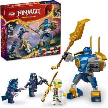 LEGO NINJAGO Jay’s Mech Battle Pack Adventure Toy Set - Fun for Kids 6+