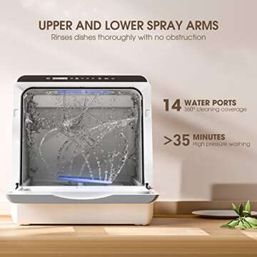 NOVETE Compact Dishwasher for Small Apartments