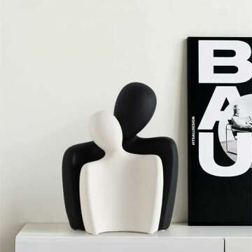 Elegant Ceramic Couple Statues - Modern Home Decor