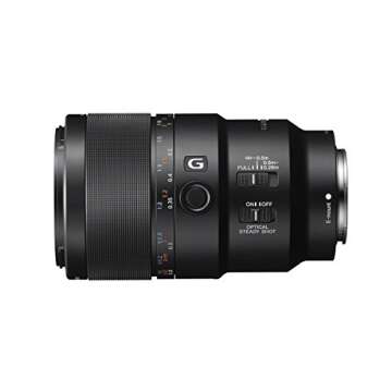 Sony SEL90M28G FE 90mm f/2.8-22 Macro G OSS Standard-Prime Lens for Mirrorless Cameras,Black