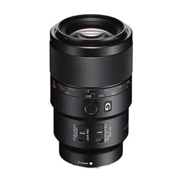 Sony SEL90M28G FE 90mm f/2.8-22 Macro G OSS Standard-Prime Lens for Mirrorless Cameras,Black