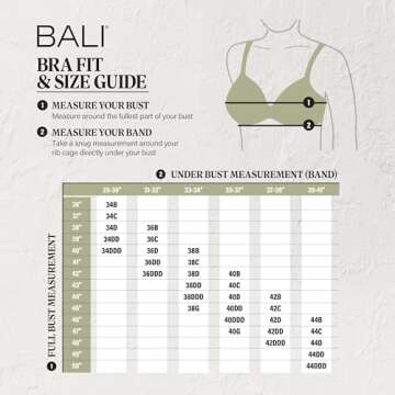 Bali Double Support Wire-Free Bra Size 34B Comfort