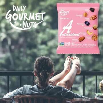 Daily Gourmet Nuts - Unsalted Mixed Nuts Snack Packs/Individually Wrapped Snacks/Nut Snacks/No Peanuts/Healthy Trail Mix Individual Packs/Deluxe Assorted Snacks