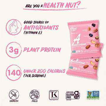 Daily Gourmet Nuts - Unsalted Mixed Nuts Snack Packs/Individually Wrapped Snacks/Nut Snacks/No Peanuts/Healthy Trail Mix Individual Packs/Deluxe Assorted Snacks