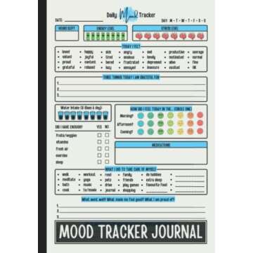 Mood Tracker Journal: Daily Mental Health & Wellness Diary With Prompts For Relieving Anxiety, Borderline Personality Disorder Or Depression | Self ... & Teens Girls (Daily Mood Tracker Journal)