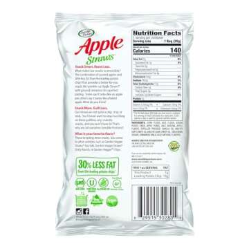 Sensible Portions Apple Straws - Cinnamon Flavor, Gluten-Free, 24-Pack