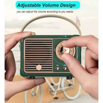 Vintage Bluetooth Speaker - Cute Green Retro Design