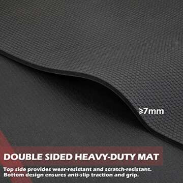 Vivitory Extra Large Yoga Mat for Home Workout 8'x5'x7mm, Large Exercise Mat, Ultra Durable, Non-Slip, Workout Mat for Instant Home Gym Flooring, Gym Mats for Cardio, Weightlifting, Jump Rope, MMA,